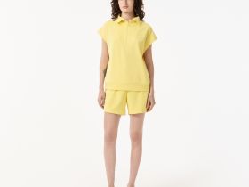 Женская толстовка Lacoste с высоким воротом на молнии без рукавов