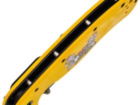 Складной нож Steelclaw Крыса, сталь AUS8, рукоять G-10 желтая с рисунком