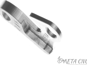 Держатель заднего переключателя "петух" Meta №216 фрезерованный (серебристый)