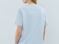 Футболка с цветочным принтом, Голубой