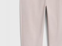 Зауженные прямые брюки, Бежевый