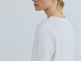 Базовый лонгслив из хлопка, Белый