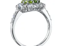 Кольцо из серебра с хромдиопсидами э0654кц05250352_pink