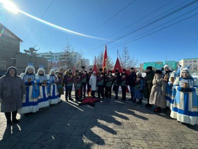 Эстафету «Знамя Победы» принял Усть-Янский район Якутии