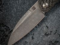 Складной нож Artisan Centauri, сталь дамаск, рукоять черный карбон/титан