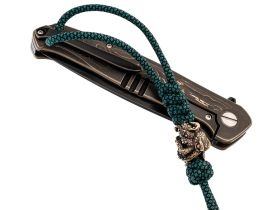 Темляк  малый синий с бусиной "Спрут"