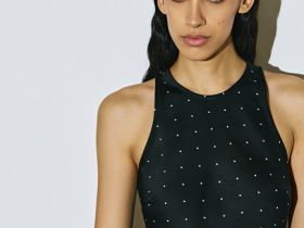 Сатиновое платье с американской проймой, Серый