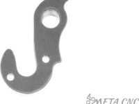 Держатель заднего переключателя "петух" Meta №102 фрезерованный (серебристый)
