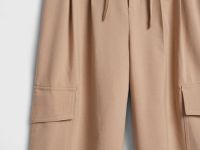 Брюки с карго-карманами для девочек, Бежевый