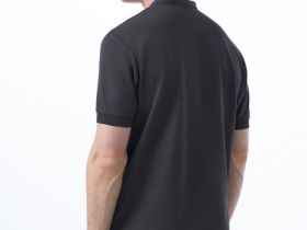 Поло с воротником-стойкой, Коричневый