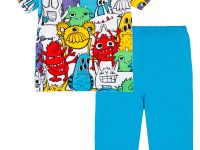 Комплект детский трикотажный для мальчиков: фуфайка (футболка), брюки