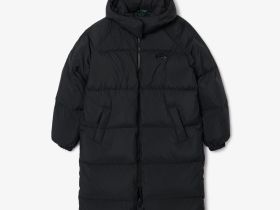 Женский длинный пуховик Lacoste с капюшоном