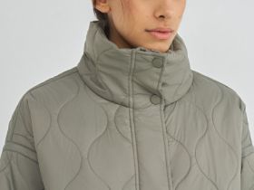 Стёганая утеплённая куртка с воротником-стойкой, Желтый