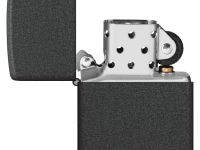Зажигалка ZIPPO Logo с покрытием Black Crackle™, латунь/сталь, чёрная, матовая, 38x13x57 мм