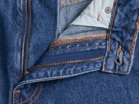 Широкие джинсы с высокой посадкой, Синий