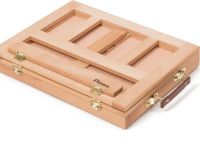 Мольберт настольный Pinax TE-01B с ящиком для кистей и красок, малый, бук