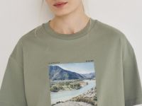 Футболка с географическим принтом O'STIN х Экспедиция, Зеленый