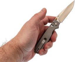 Складной нож Kizer Original 2, сталь S45VN, рукоять титан, серый