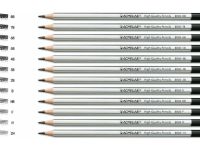 Карандаш чернографитный Acmeliae 2B, шестигранный, корпус серебряный