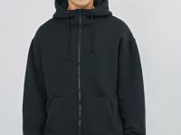 Утеплённая толстовка на молнии, Черный