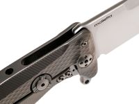 Нож складной LionSteel SR11 G (GREY), сталь Uddeholm Sleipner® Satin, рукоять титан по технологии Solid®, серый