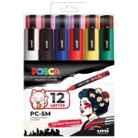 Набор маркеров POSCA PC-5M "Стандартные цвета" 12 шт