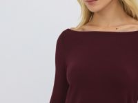 Лонгслив из вискозы, Фиолетовый