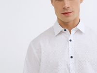 Рубашка в горох, Белый