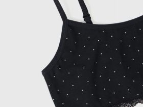 Топ для девочек, 2 шт., Черный