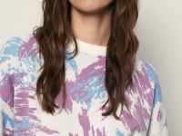 Джемпер свободного силуэта с принтом