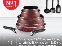Набор посуды Tefal Ingenio Red 11 предметов 04186850