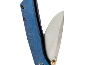 Складной нож Assassin knives Argo 2.0, сталь M398, рукоять титан, синий