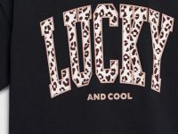 Свободная футболка для девочек, Черный