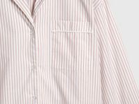 Пижамная рубашка в полоску, Бежевый