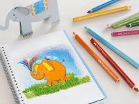 Набор карандашей цветных Faber-castell "Jumbo" 12 шт с точилкой в картоне