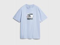 Футболка с принтом, Голубой