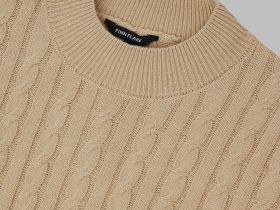 Джемпер прямого кроя из хлопка с косами