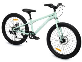 Подростковый велосипед Pifagor Level Up 24, год 2024, цвет Зеленый-Голубой
