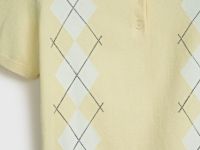 Джемпер поло с ромбами, Желтый