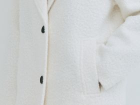 Длинное фактурное пальто, Бежевый