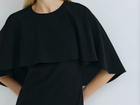 Платье-кейп, Черный