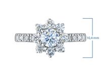 Классическое кольцо из белого золота э4712кц03160700_white