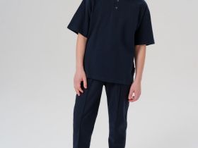 Джемпер трикотажный с воротником поло для мальчиков