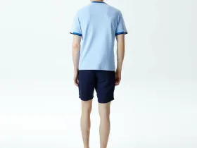 Мужская хлопковая футболка Lacoste с принтом