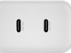 Сетевое зарядное устройство uBear Motion 2xUSB-C, 45 Вт белый