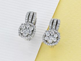 Серьги из белого золота с бриллиантами э0901сг06182700