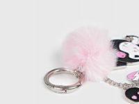 Брелок Kuromi с помпоном для девочек, Серебряный