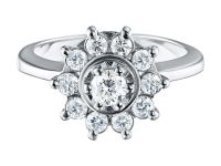 Классическое кольцо из белого золота с бриллиантами э0901кц04202940