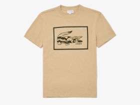 Мужская хлопковая футболка Lacoste стандартного кроя