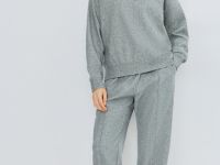 Толстовка с воротником-стойкой на молнии, Серый